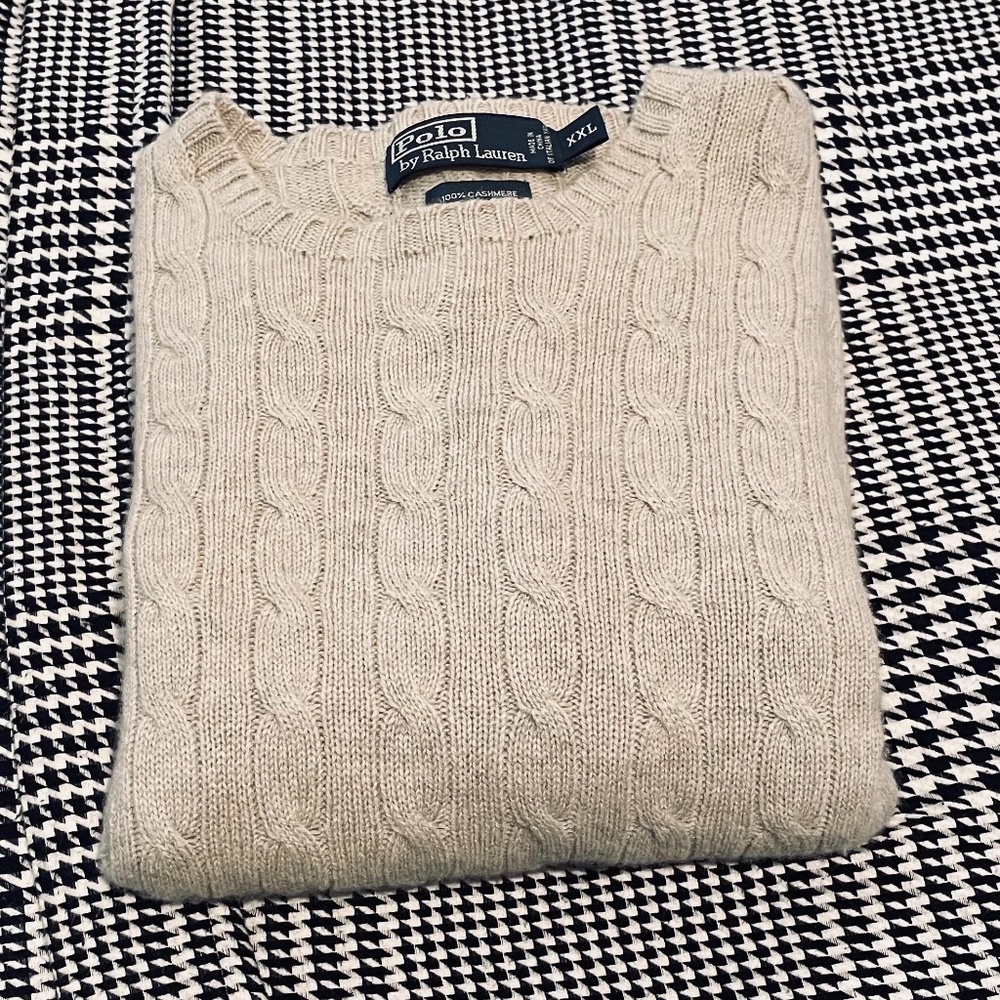 Polo Ralph Lauren100% Cashmere Cable Knit Sweater